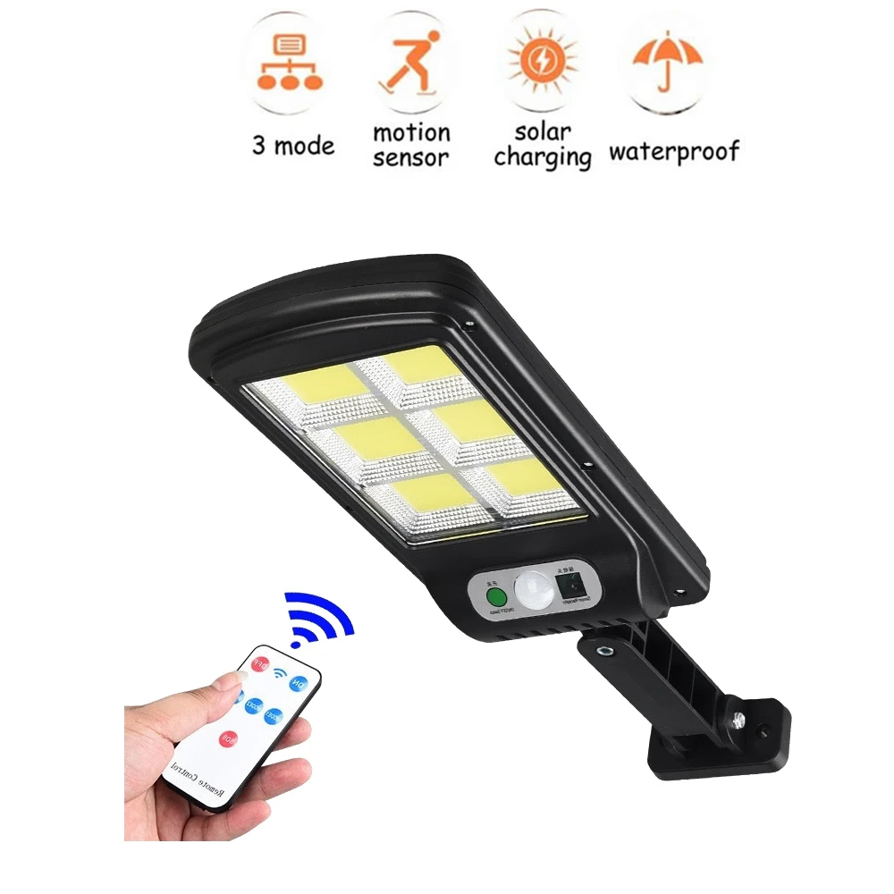 

Solar light lamp floodlight reflector Adjustable PIR Motion Sensor Three Modes Remote Control Outdoor Garden Street Yard Wall re