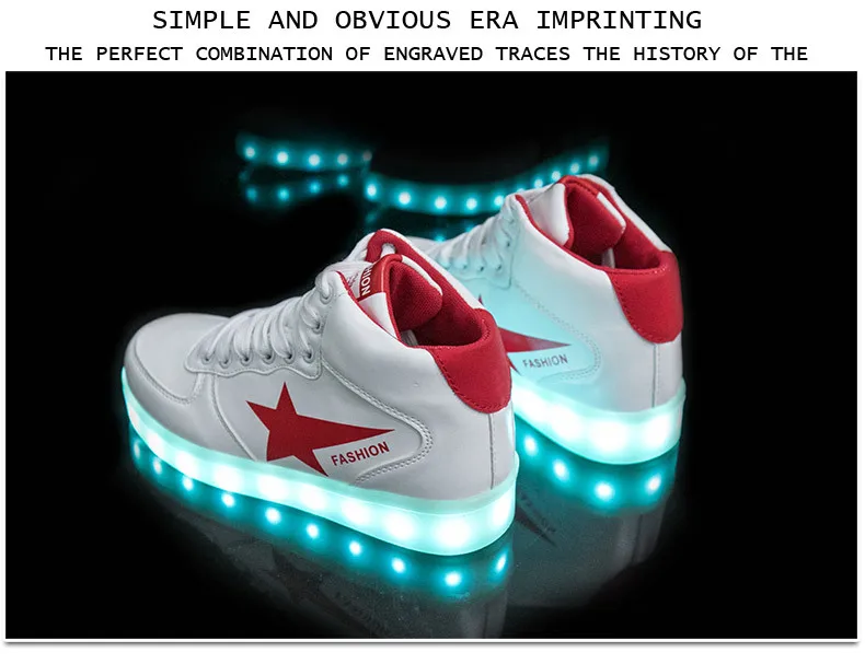 Size 35-44 Mens & Womens Luminous Sneakers with Light Up sole USB Charging Glowing LED Shoes for Children Sneakers With Lights