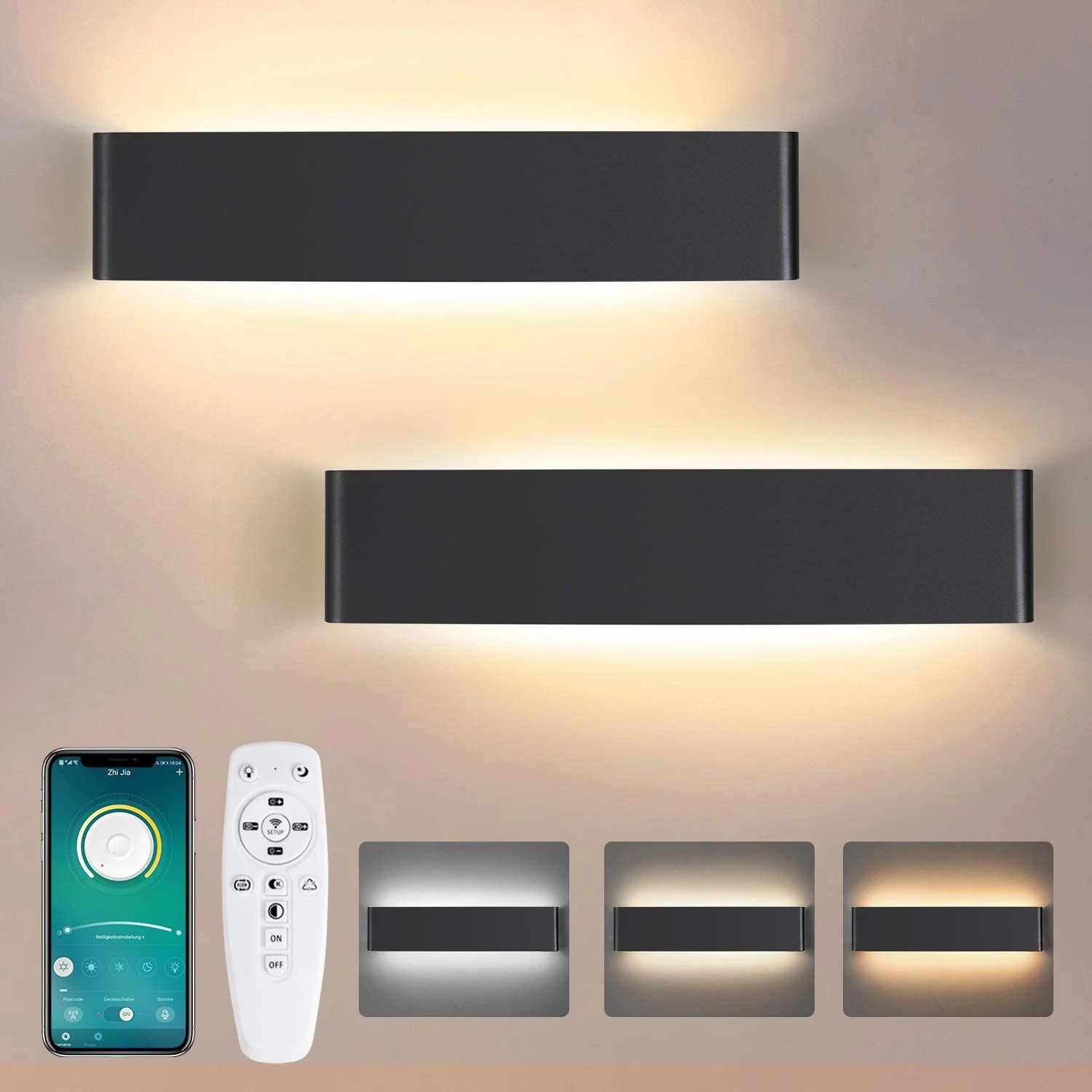 Led wall light with remote control Clearance