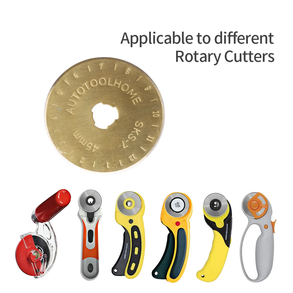 50 Pack Titanium Coated Rotary Cutter Blades 45mm Rotary Blades Fits  Fiskars, Olfa, Gingher DAFA Quilting Sewing Arts Crafts