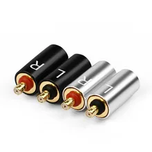 2pair DIY Headphone Jack Audio Connector For IPX UE6 UE6Pro Earphone Pin Copper Gold Plated Hifi Headphones Adapter