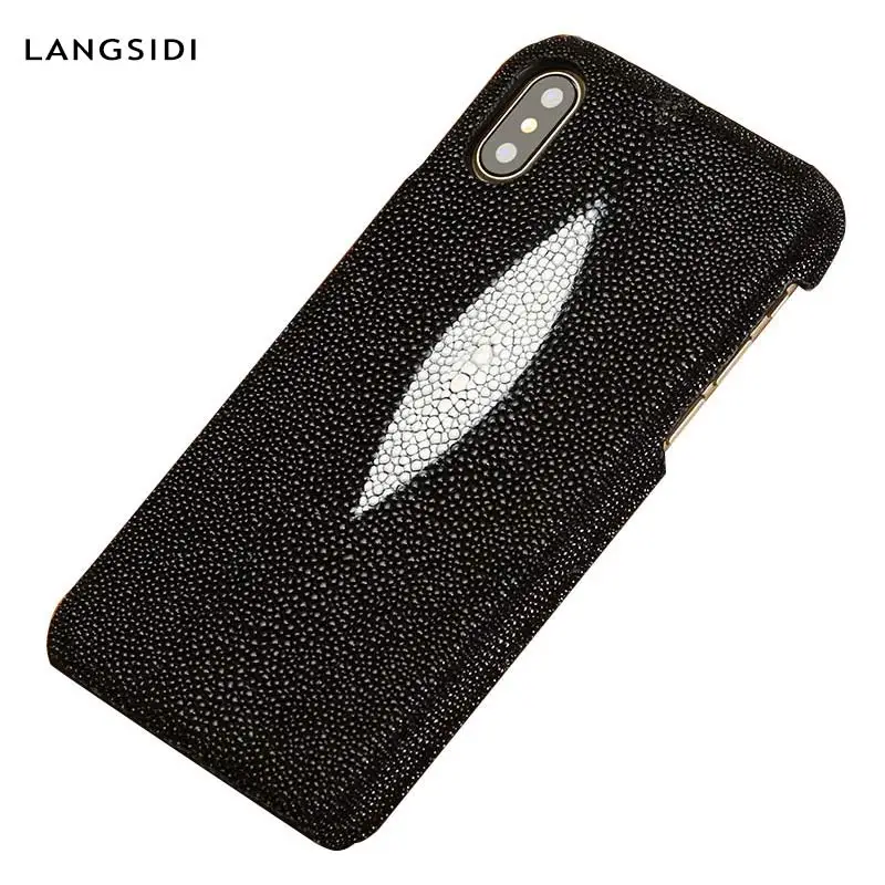 

Genuine Stingray Leather phone case for Apple iPhone XR X XS XS xsMAX 11 11 Pro Max luxury case For iphone 6s 5 5s se 7 6 8 plus
