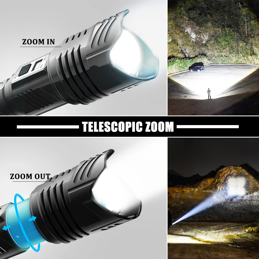  Quad-core XHP90 super bright LED Flashlight With smart chip Waterproof With bottom outdoor safety h - 4000318116504