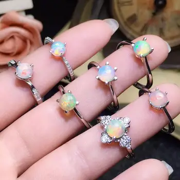 

100% NATURAL ETHIOPIAN WELO FIRE OPAL CABOCHON Ring 6mm 1pc