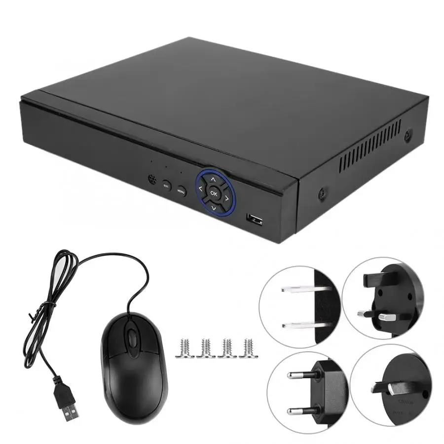 8CH CCTV HD H.265 чистая-жесткий диск видео рекордер 5MP/4MP/1080 P/720 P для ONVIF 100-240V