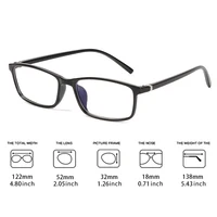 Lunettes anti-lumière Ray Blue, lunettes de protection contre la fatigue bleue, lunettes bloquant les rayons des yeux, lunettes carrées pour jeux informatiques, mode 6