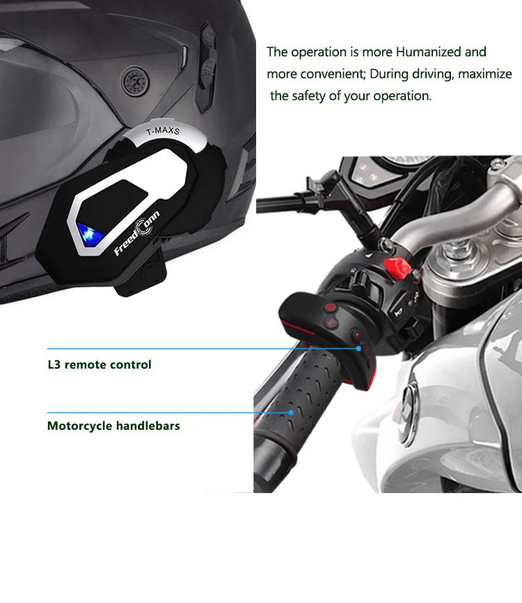 FreedConn T-Max мотоциклетная группа говорящая Система 1000M 6 Rider Buletooth гарнитура