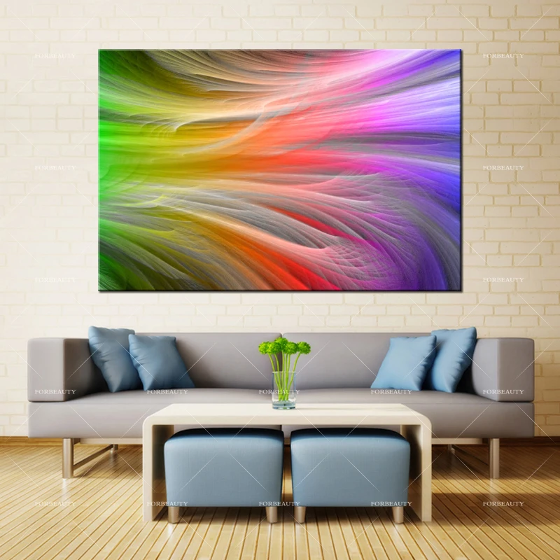 Forbeauty холст живопись настенное ИСКУССТВО ЛИНИЯ _ blurred_colorful_яркая печать
