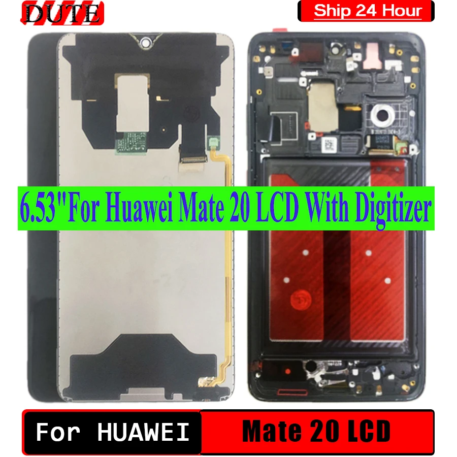 100% тестовый ЖК-дисплей для Huawei Mate20 Mate 20 Дисплей сенсорный дигитайзер с рамкой