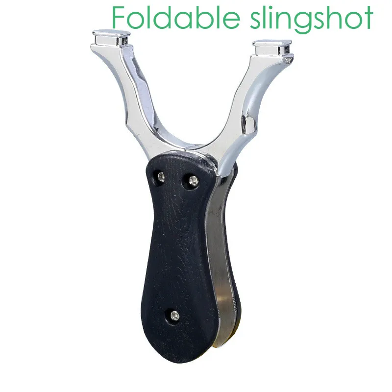 

New Style Slingshot Folding Alloy Wide Rubber Band Removable Portable Precision Outdoor Pocket Shrink Slingshot Device