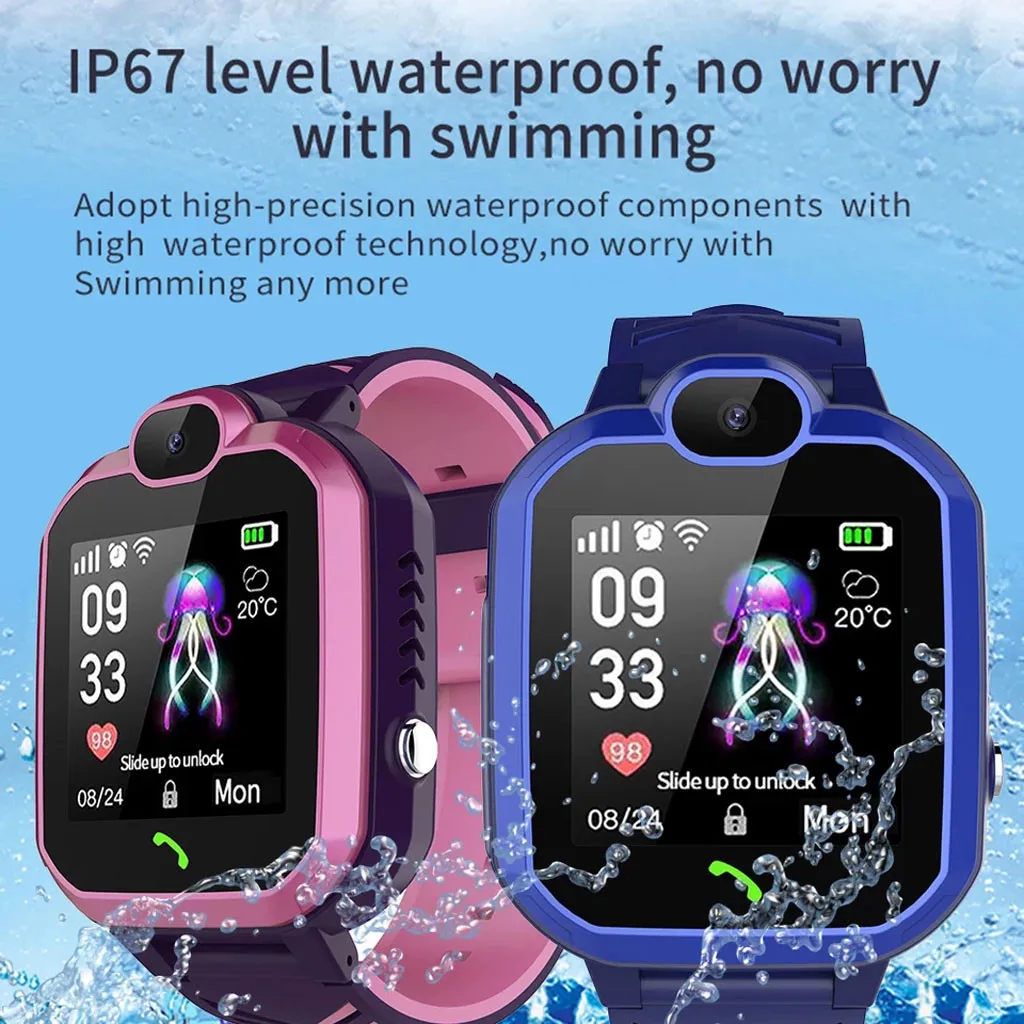 DS69 Children Smart Watch Blueteeth SIM Card SmartWatch Kid With GPS IP67 Waterproof SOS hands-free intercom Smart watch  20J22