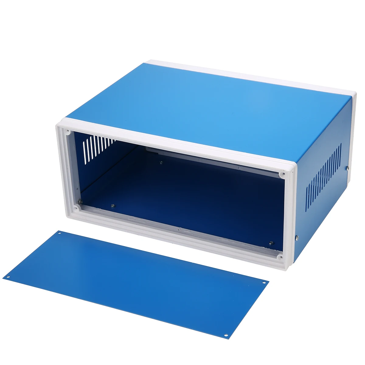 

1pc 25*19*11cm Blue Metal Electronic Junction Box Enclosures Switch Junction Case for DIY Electronic Project Power Supply Units