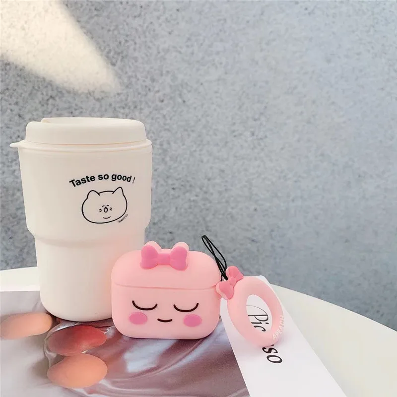 Для AirPods Pro Чехол, силиконовый, милый, KAKAO RYAN Bear, чехол для наушников для Apple Air pods Pro 3, чехол для наушников, Fundas, кольцевой ремешок