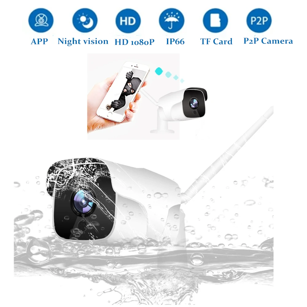 

1080P WiF PTZ IP Camera Wifi Outdoor Speed Dome Wireless Wifi Security Camera Pan Tilt 4X Digital Zoom 2MP P2P CCTV Surveillance