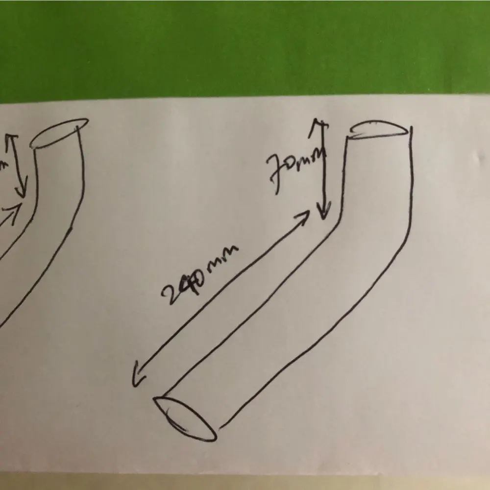 

Id 35 мм 45 градусов гибкий шланг длинный 70/240 мм
