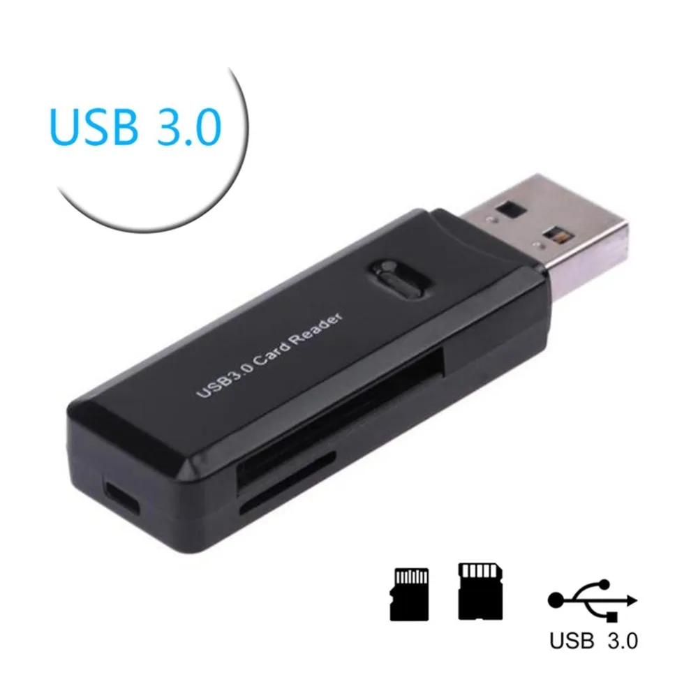 USB3.0 все в 1 кард-ридер SD TF внешний микро кардридер светодиодный подсветка индикаторная вилка и воспроизведение высокоскоростной передачи