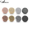 4 6 8 10 12mm Round Disco Ball Beads Micro Pave AAA Zirconia Charms Copper Loose Spacer Beads For Jewelry Making Accessories ► Photo 2/6