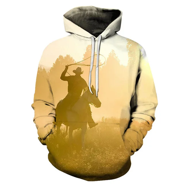 Горячая Распродажа красочная лошадь Мужская толстовка с принтом женский 3D пуловер для мужчин толстовки осень длинный рукав мужская куртка