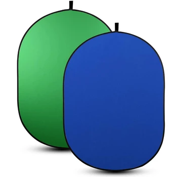 

150*200cm Photography Reflector Chromakey Collapsible Backdrop Blue Green Screen Background Backdrops with Carry Bag For Video