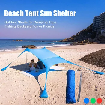 

Portable Pergola Windproof Beach Sunshade and Gazebo Tent 210x210x160cm with Sand Anchors Perfect Sun Shade Shelter tent#L25