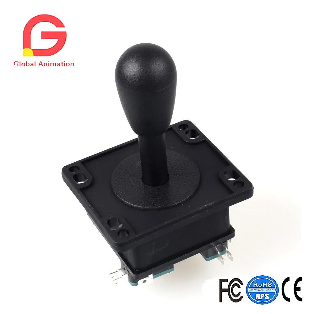 

HAPP Style Arcade Precision Joystick, 2Pin Joystick, Black Switchable, 8 Way Operation, Elliptical Black Handle, DIY Arcade