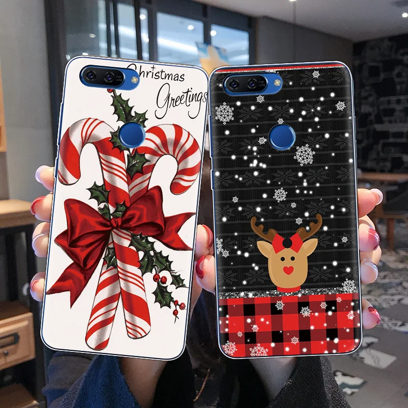 

For Lenovo K5 Soft Silicone Christmas Drawing Phone Case For Lenovo K6 Note Back Cover lenovo A6000 Santa Claus Deer TPU Cases