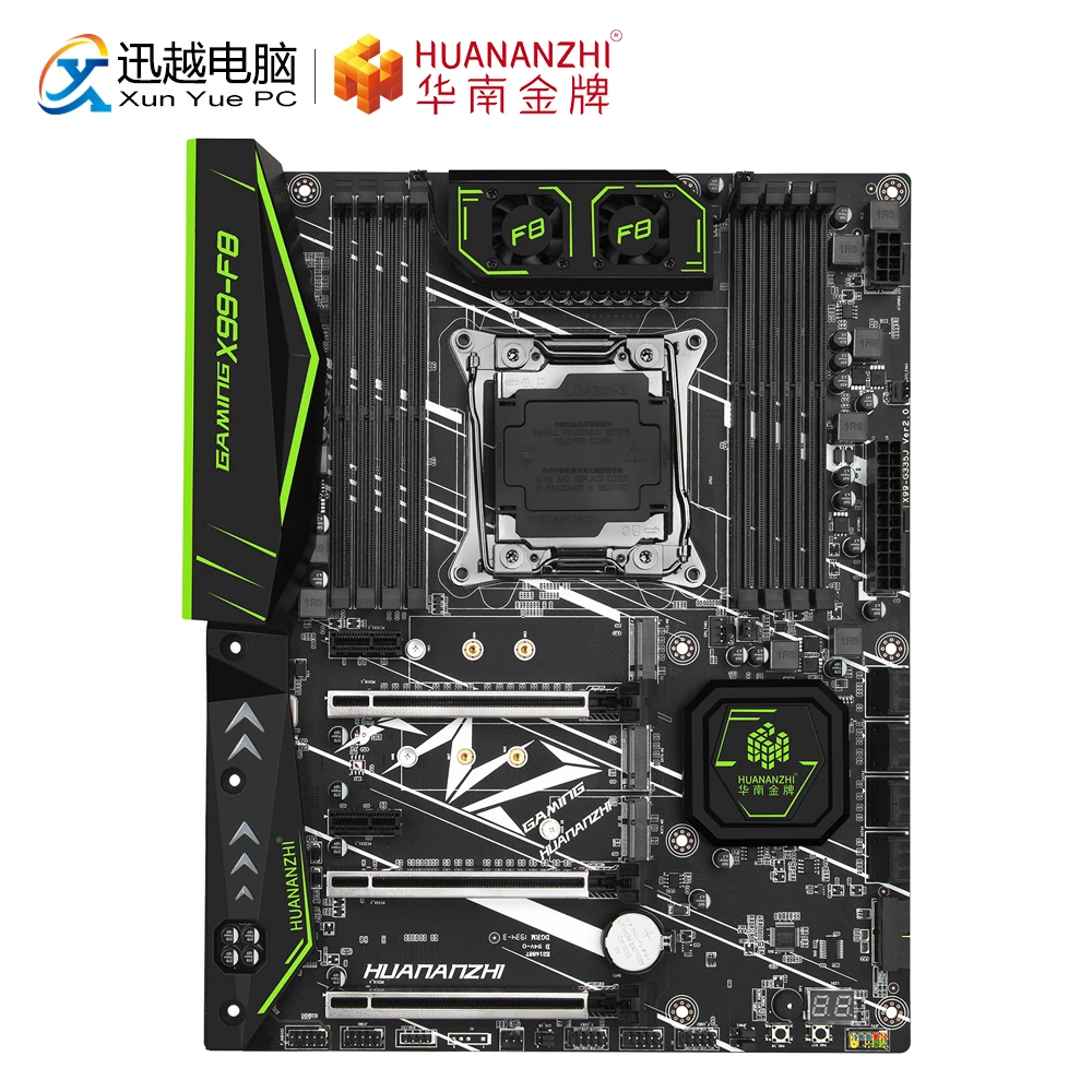 Игровая материнская плата huanan Zhi X99-F8 Intel X99 LGA 2011-3 все серии DDR4 RECC 128GB M.2 NVME M.2 wifi USB3.0 SPDIF ATX