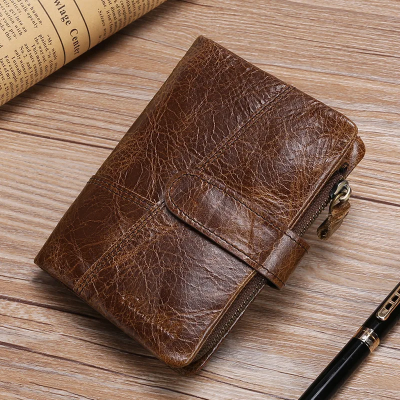 

Retro Men Wallets 1 Genuine Leather Coin Procket Men Wallet Leather Short Purse Genuine Leather Men Wallet Coin Slim Wallets Men
