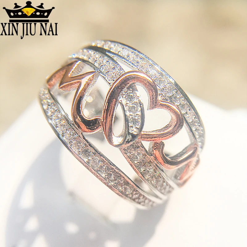 European Creative Love Mom Ring Rose Gold Color M Letters Heart Women Rings Mother S Day Gifts I Love My Home Ring 925 Rings Aliexpress