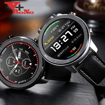 

smart watch android wear a1 Full Touch Round Smart Watch Men Retro Business IP68 Sport Watch for Men Bluetooth Control Health