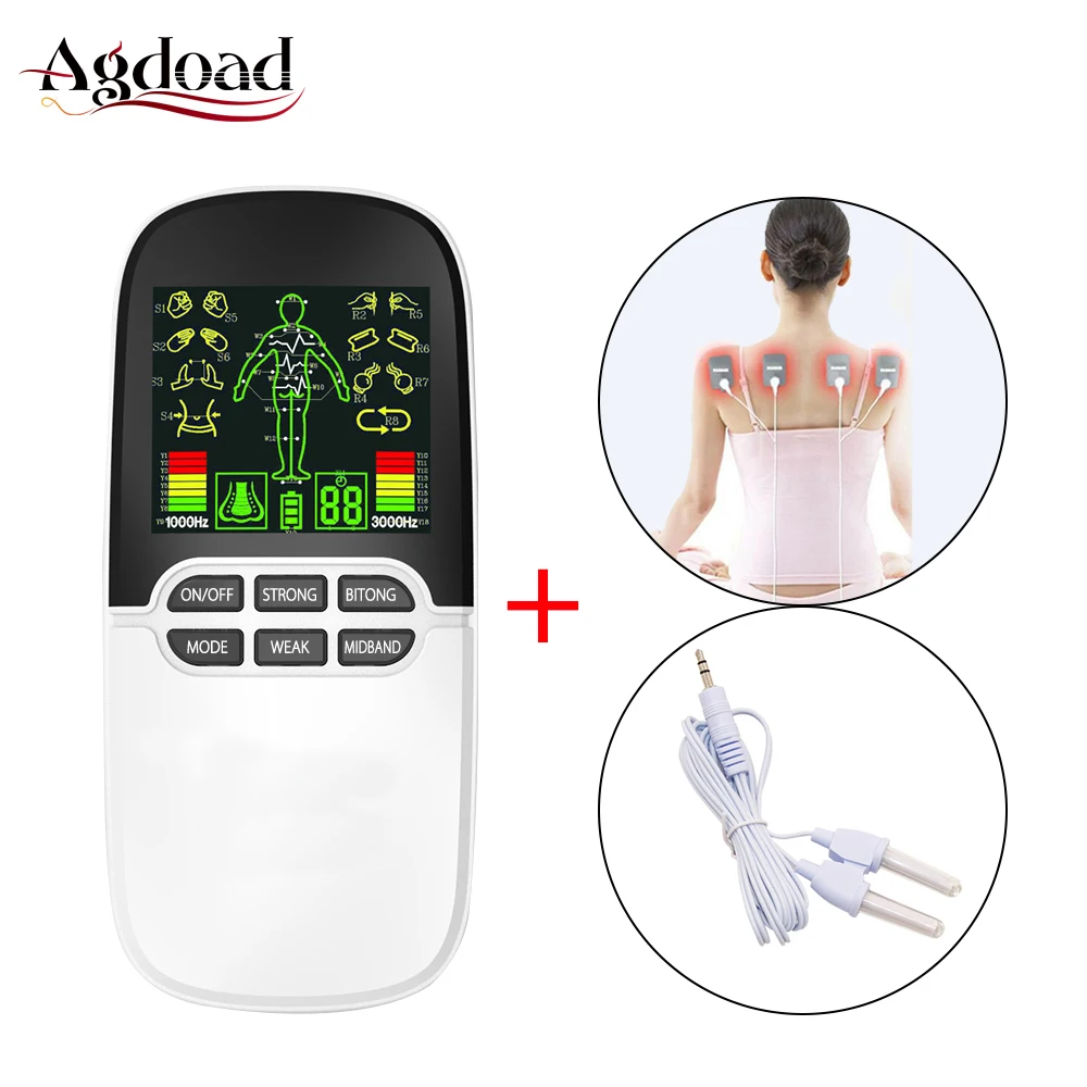 

2 in 1 Electric Nerve Stimulator Tens Massager Nose Rhinitis Sinusitis Allergy Laser Therapy Treatment with Electrode Pads