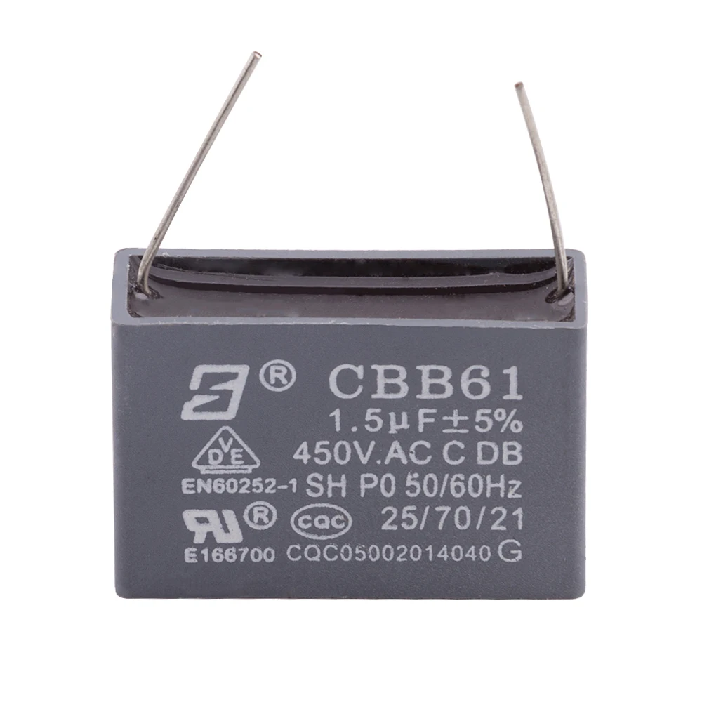 1PCS CBB61 AC450V 2.0uF Starting Capacitor Ceiling Fan Motor Running Capacitor