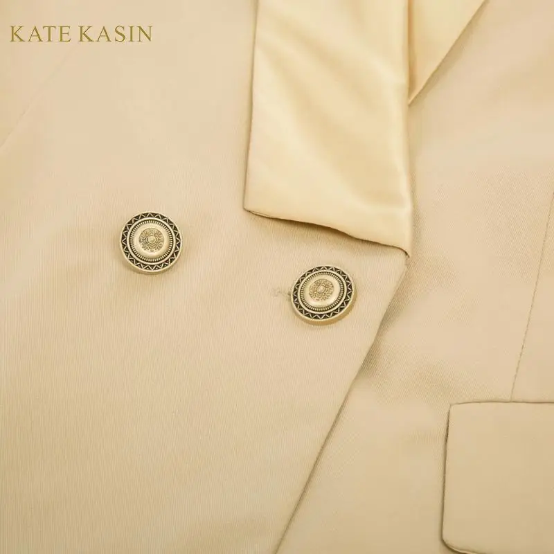 Kate Kasin женские простые классические Пиджаки, куртки, нагрудные подплечники, Блейзер, Женское пальто, Офисная Женская верхняя одежда, Рабочий костюм, куртка