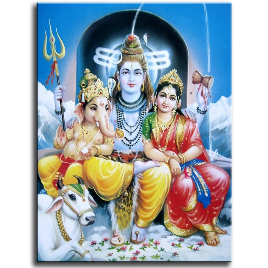 5D Diamond Painting Ancient Indian holy temple worship gods Picture Of Rhinestones Full Square Round Diamond Embroidery