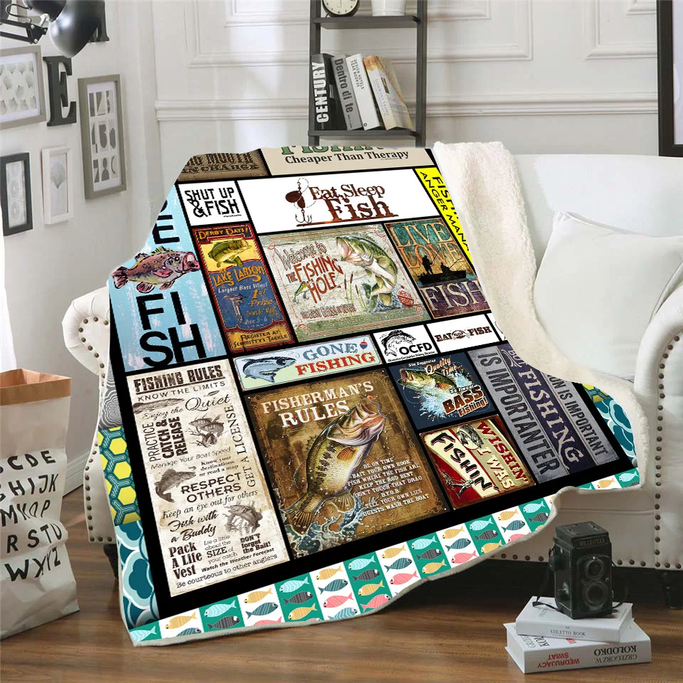 

My Sanity 3d printed fleece blanket for Beds Hiking Picnic Thick Fashionable Bedspread Sherpa Throw Blanket 02