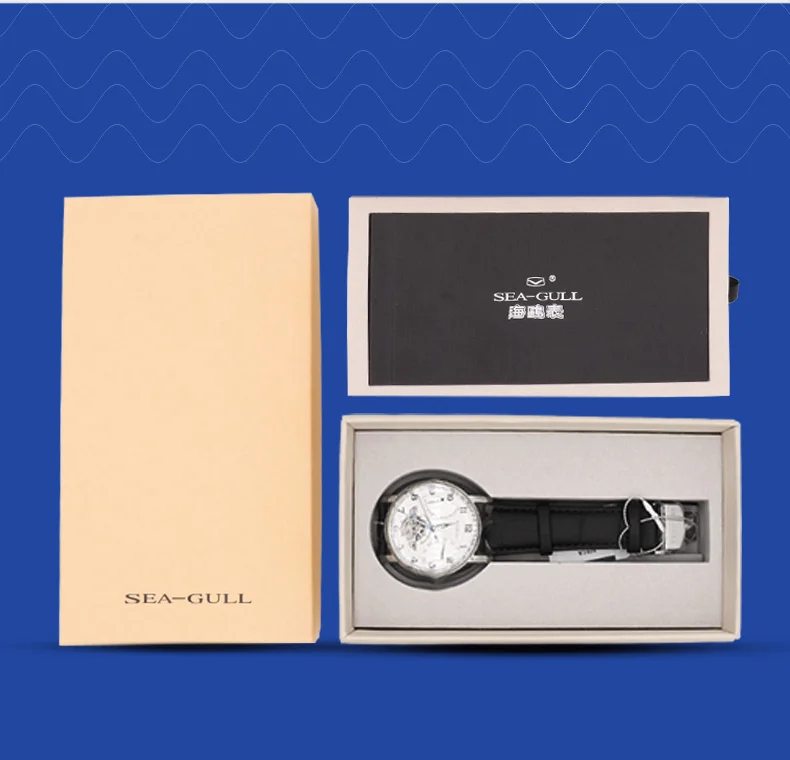 Seagull автоматические механические часы мужские модные деловые часы синтетический сапфировый кристалл 50 м водонепроницаемые часы 219.17.6077