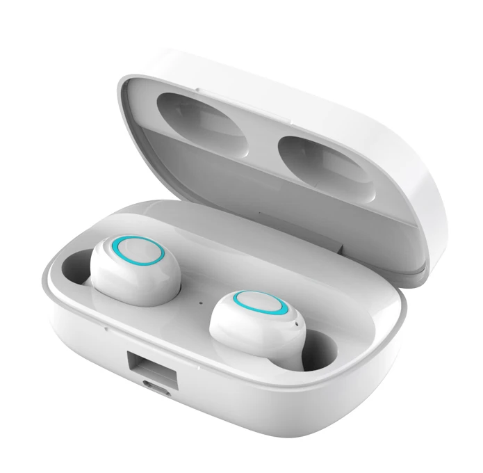 white double 2200mah Беспроводные наушники Bluetooth, спортивные наушники для бега с микрофоном, Tws игровая гарнитура, сенсорное управление, мини наушники PK F9 - Цвет: white double 2200mah