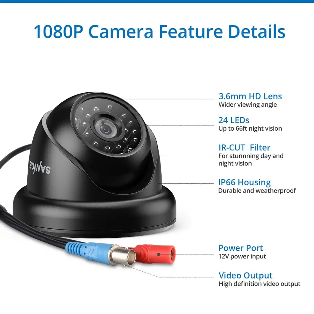 SANNCE 8CH 1080P видео система безопасности 5в1 1080N DVR с 4X8X1080 P Открытый всепогодный CCTV дома видео камеры наблюдения