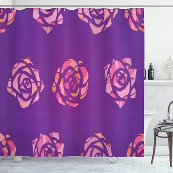 

Agave Shower Curtain Funky Rose Botanic Succulent Flowers Art Elements Waterproof Polyester Fabric Bathroom Decor Set With Hooks