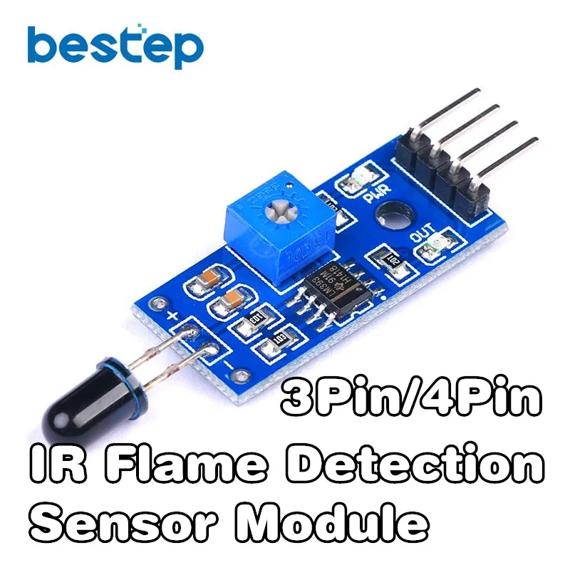 LM393 3Pin 4Pin ИК датчик обнаружения пламени модуль пожарный Детектор инфракрасный модуль приемника для arduino Diy Kit