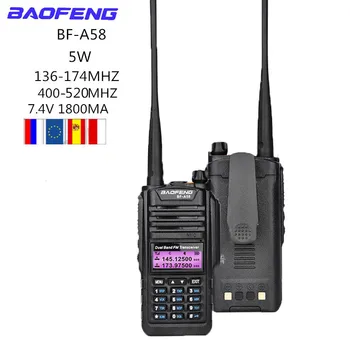 

BaoFeng BF-A58 Walkie Talkie IP67 Waterproof Telsiz 10km Two Way Radio Hf Transceiver Hunting Radio Ham Radio Antenna CB Radio
