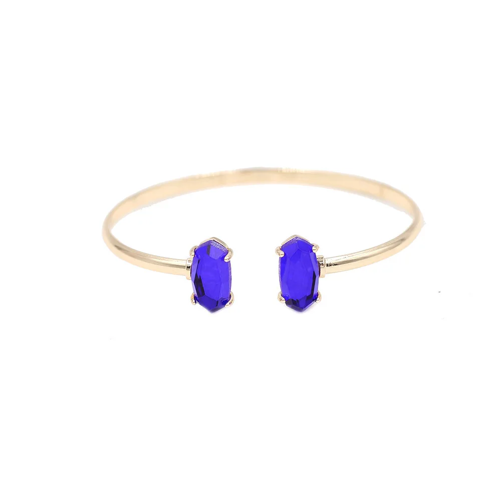 

Fashion Colored Faceted Glass Stone Bracelets Bangles for Women