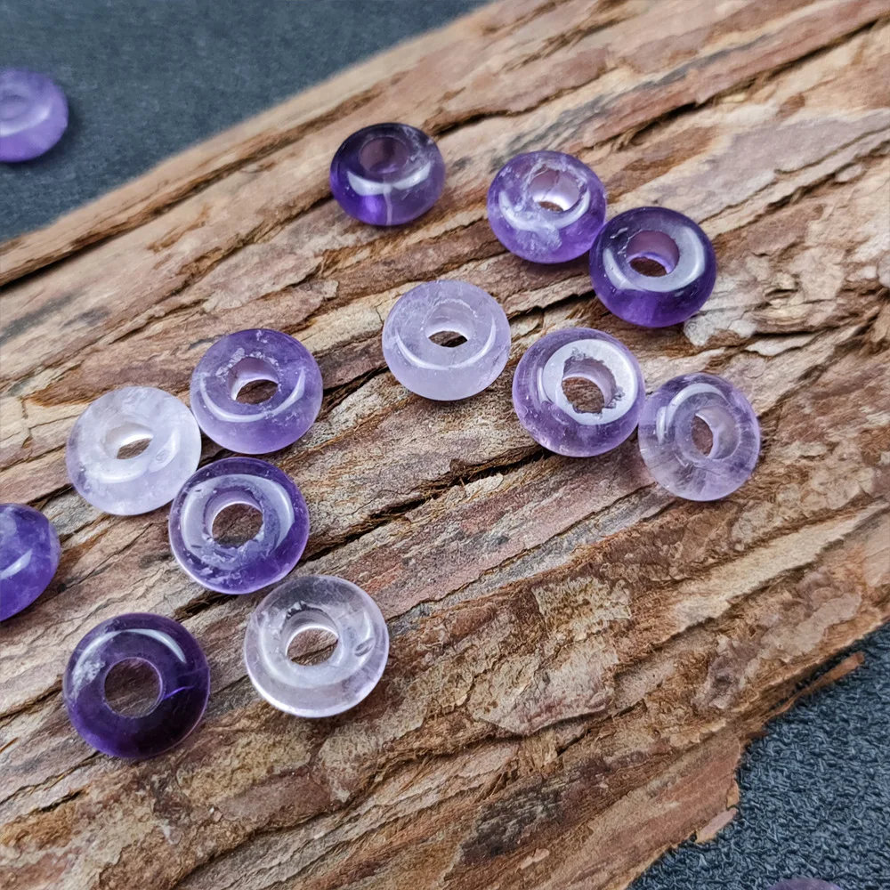 5*10mm Natural Stone Amethyst  Bead Abacus Disc Beads DIY Bracelet  Necklace Jewelry Accessories