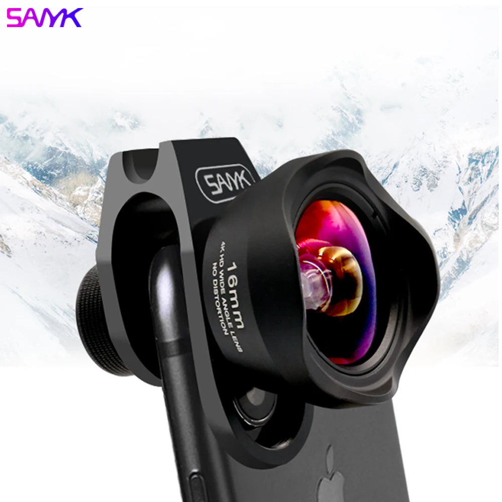 Широкоугольный объектив SANYK 4K для телефона без искажений фотообъектив смартфона|Объективы мобильных