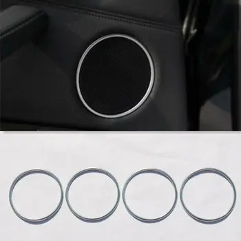 

4PC Matt Chrome Door Speaker Sound cover trim ring For BMW X5 F15 X6 F16 2015+
