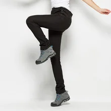 Лыжные зимние брюки мужские женские альпинистские брюки уличные брюки плюс бархатные облегающие мягкие дышащие теплые брюки