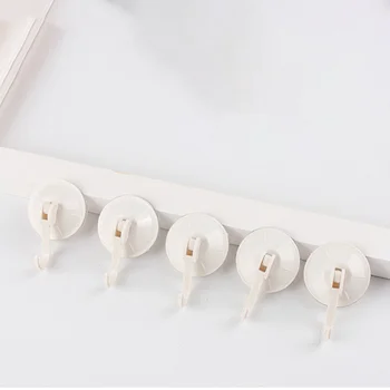 

5pcs Suction Cup Hooks Removable Vacuum Holder for Restroom Bathroom and Kitchen Towel Hanger Storage