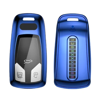 

Soft TPU Car Key Cover Shell Accessory Model Remote Control Key Protection Keychain For Audi A4 B9 Q5 Q7 TT R8 8S 2016 2017