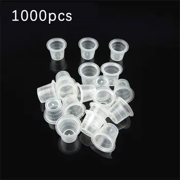 

1000 Pcs/ Small Size White Tattoo Ink Cups Caps for Needle Tip Grip Power Supply New