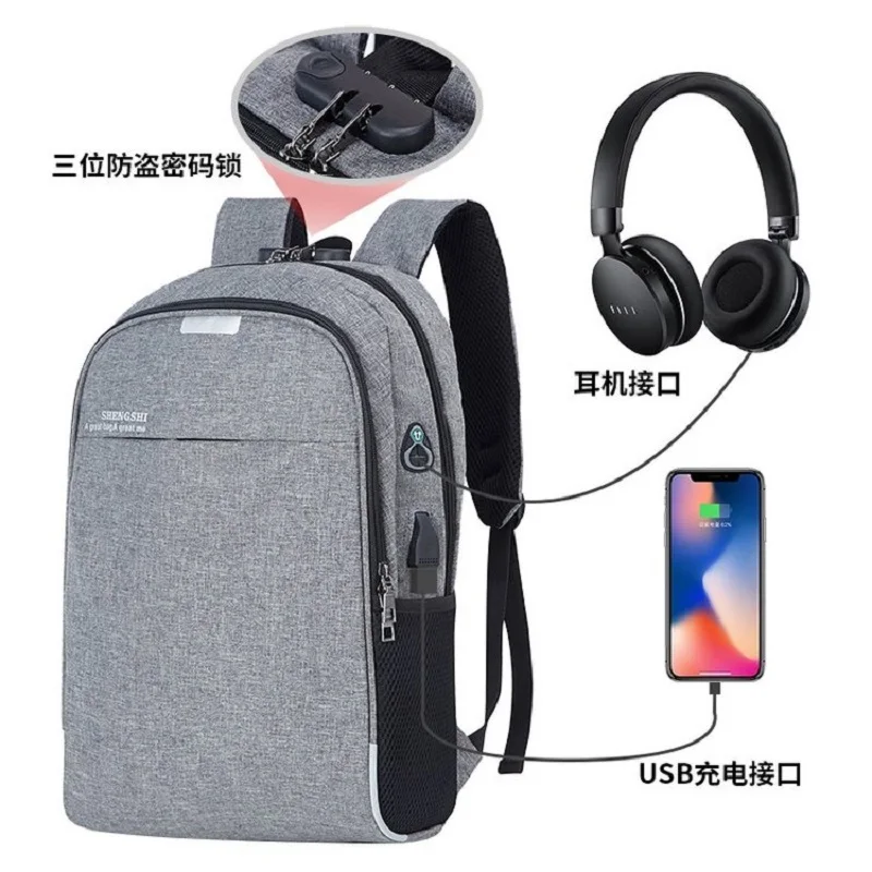 

Men Laptop Backpack USB Casual Travel Bagpack Large high school student school bag backbags for teenager mochilas